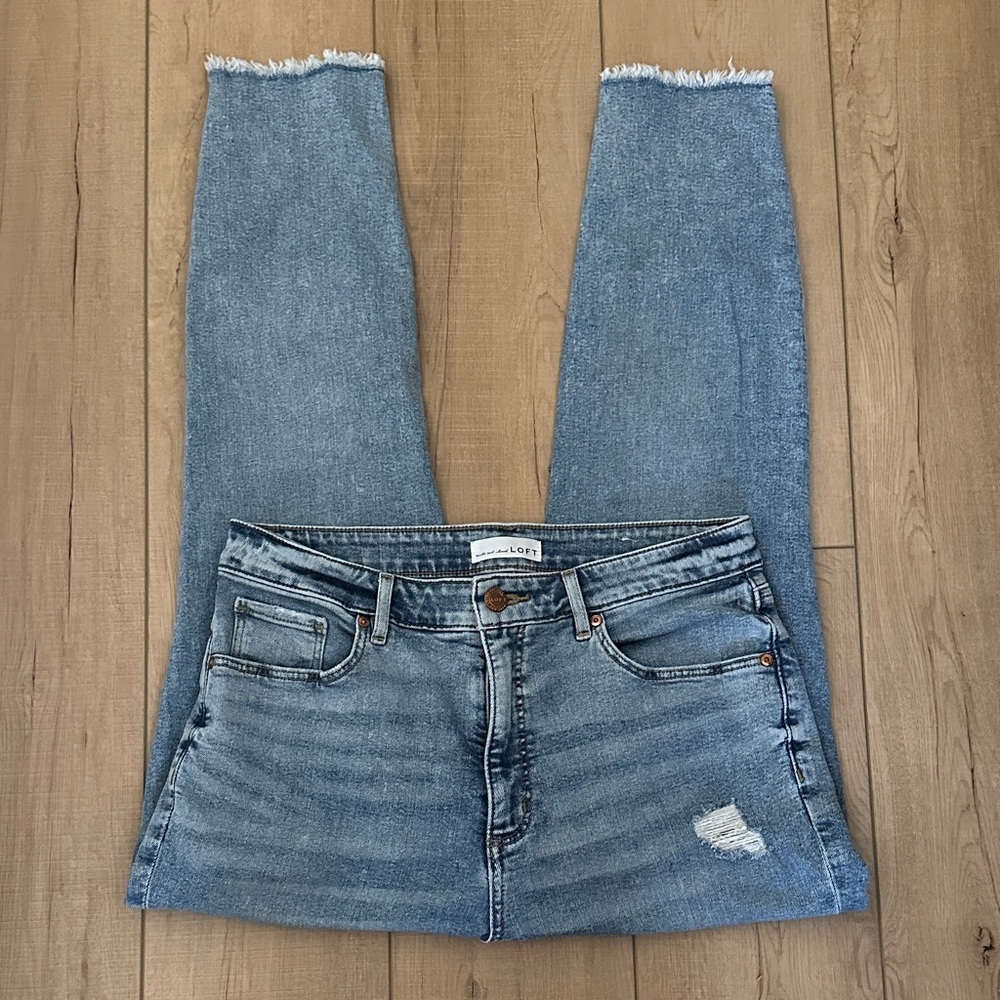 LOFT Curvy High Waist Skinny Ankle Jean